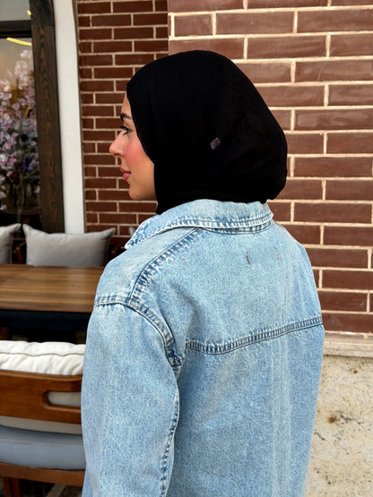 The Essential Longline Denim Overshirt