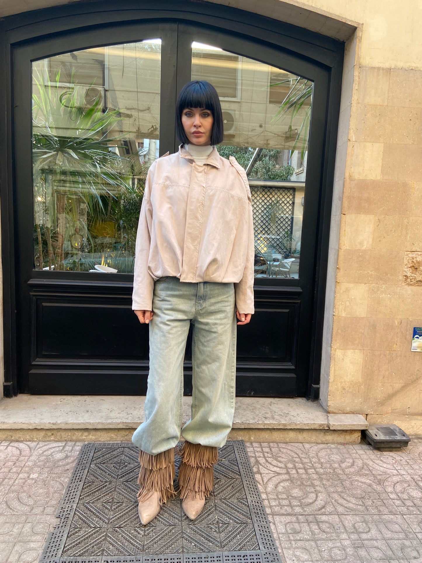 Urban Soft suede Jacket in camel