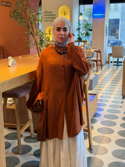 Brown Oversized Shirt