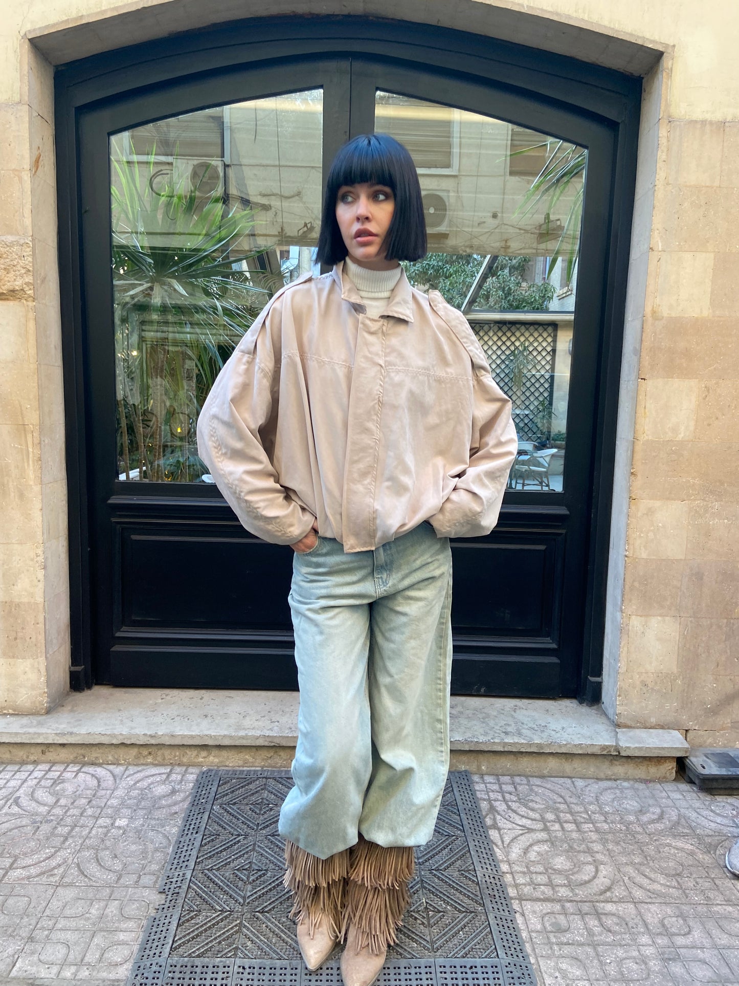 Urban Soft suede Jacket in camel