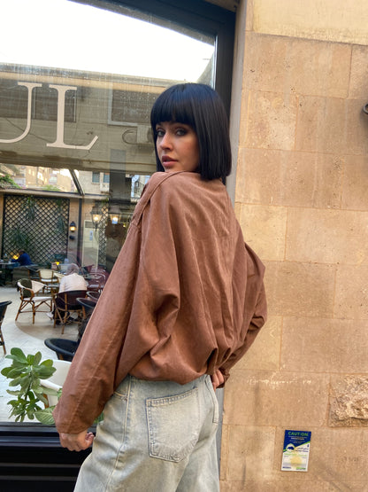 Urban Soft suede Jacket in camel