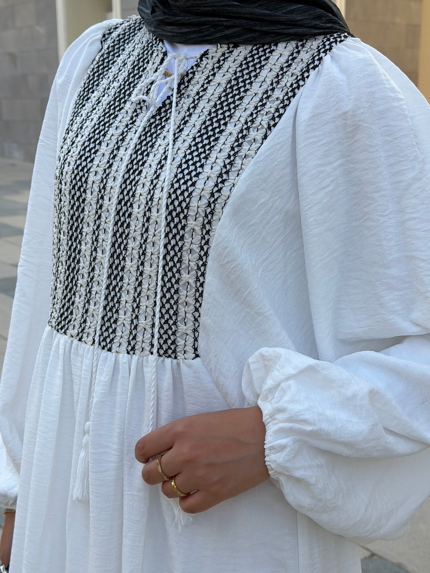 Amara Embroidered Maxi Dress In White
