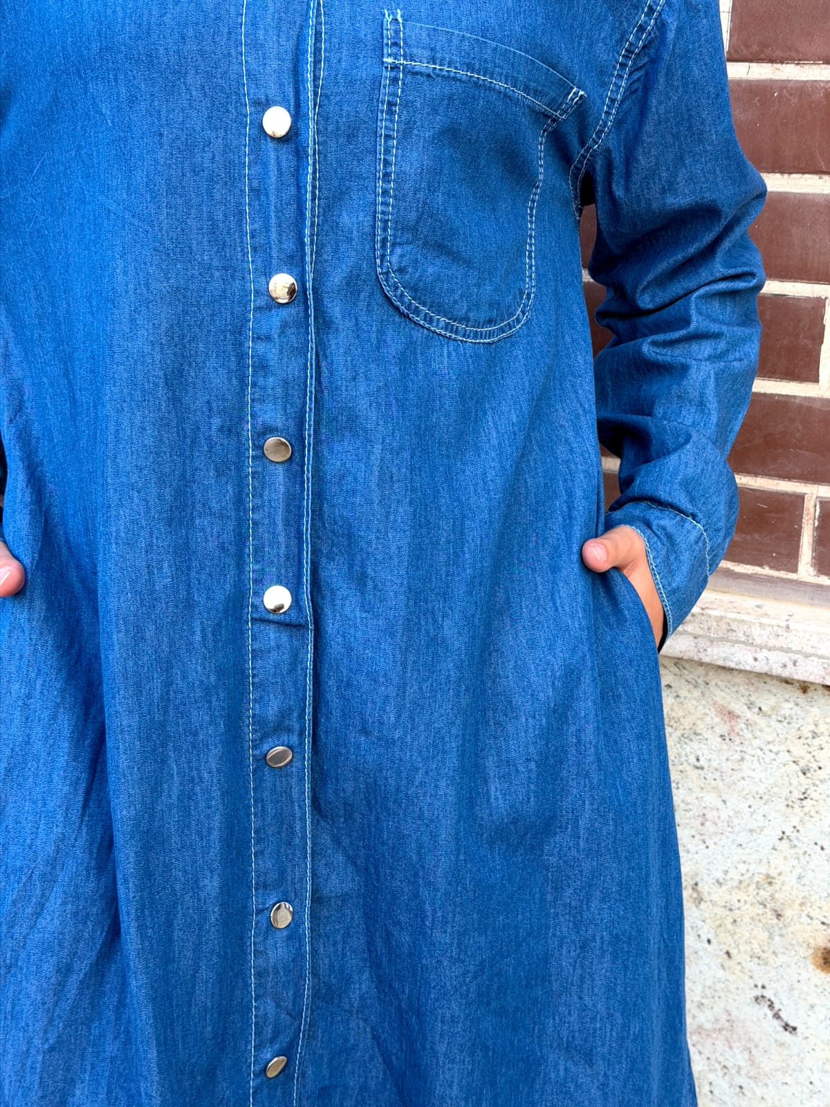 The Indigo Denim Maxi Shirt Dress