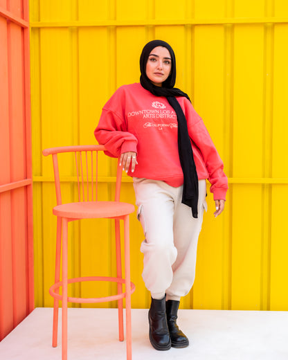 Crew neck in watermelon