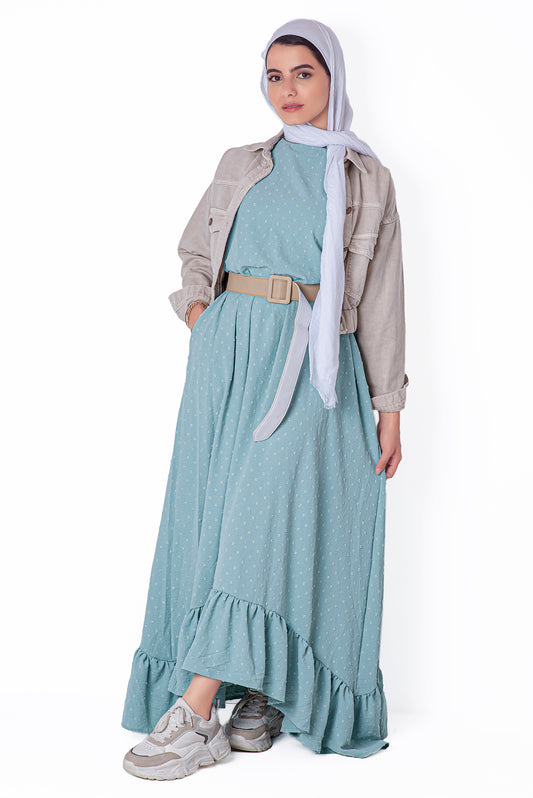 Aqua Sleeveless Dress