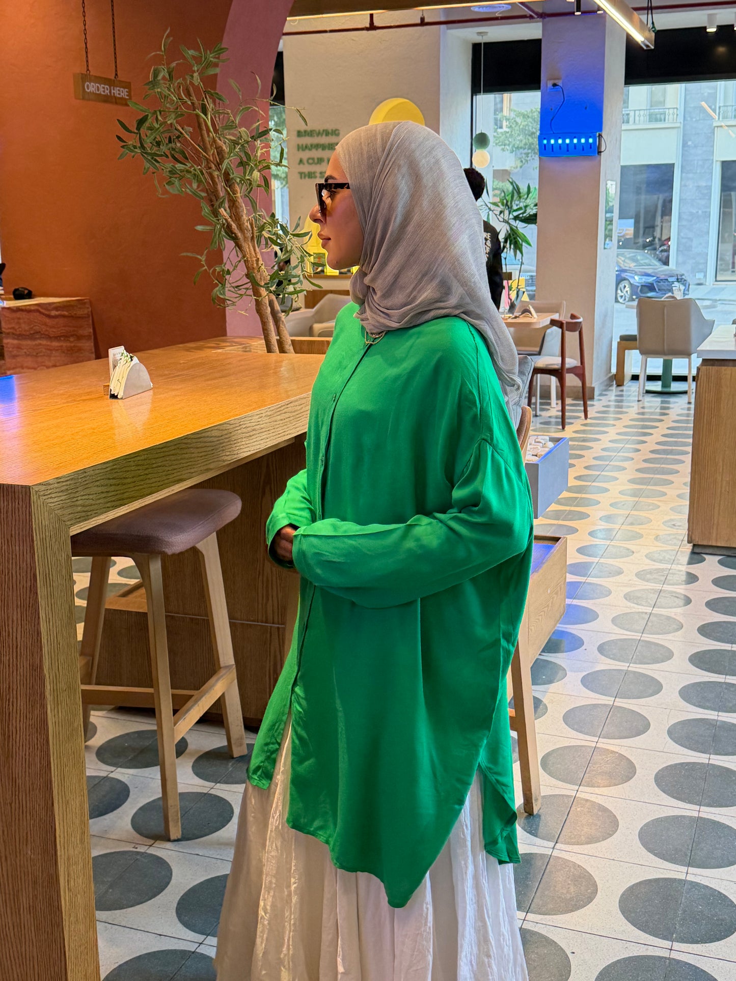 Green Over Sized Shirt