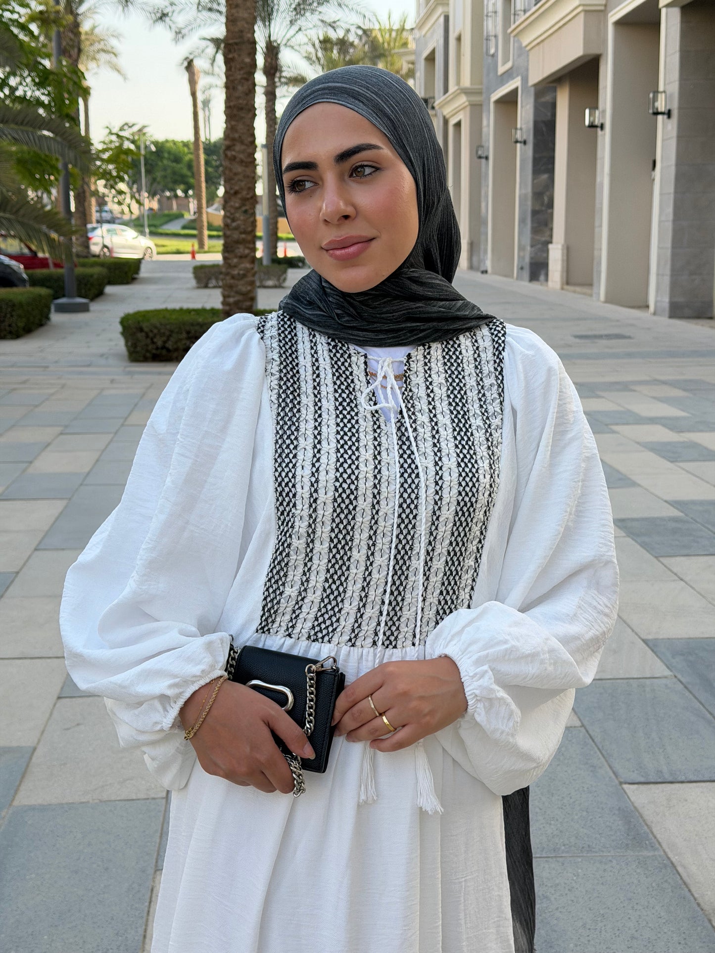 Amara Embroidered Maxi Dress In White