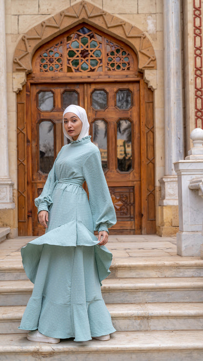 Bubble dress in mint