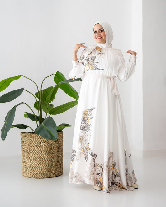 Jamila Dress in White