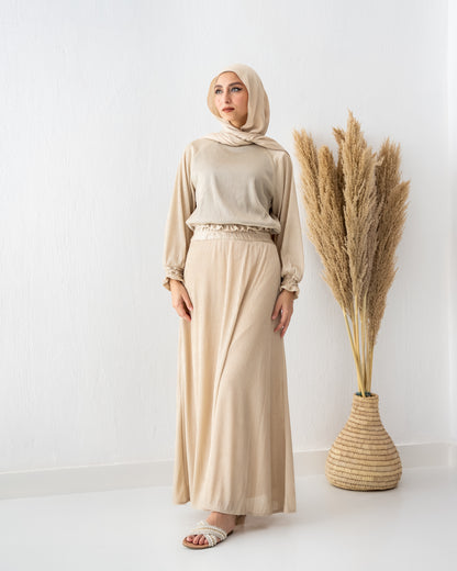 Pleated Satin Set