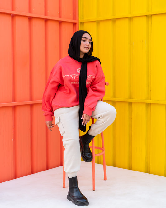 Crew neck in watermelon