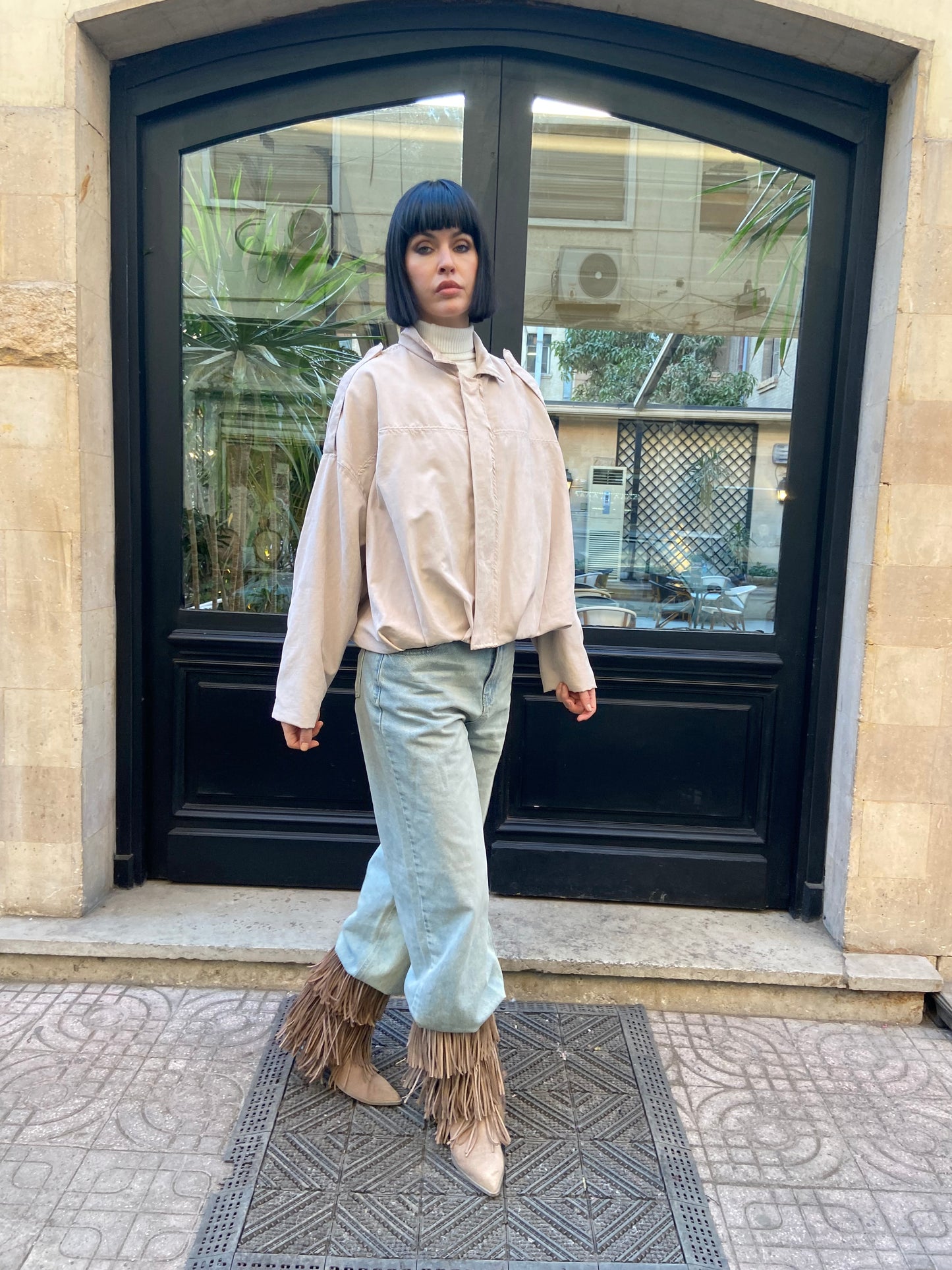 Urban Soft suede Jacket in camel