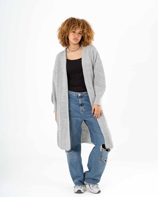Midi Cardigan In Grey