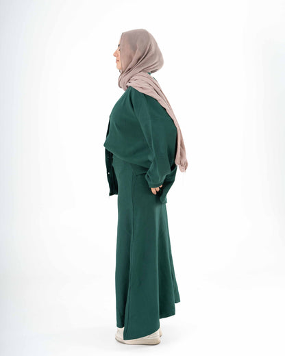 Cozy Knit Set In Green