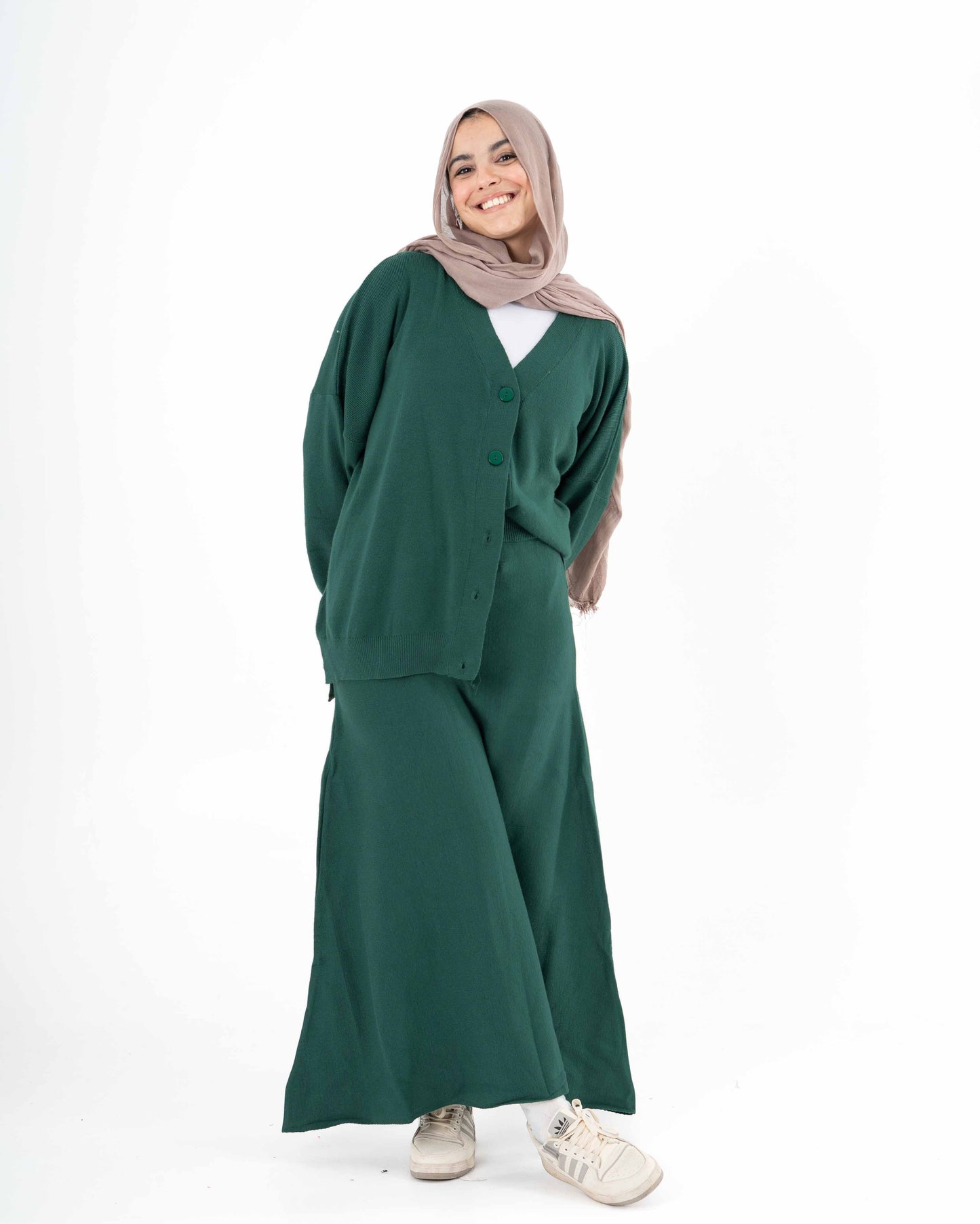 Cozy Knit Set In Green