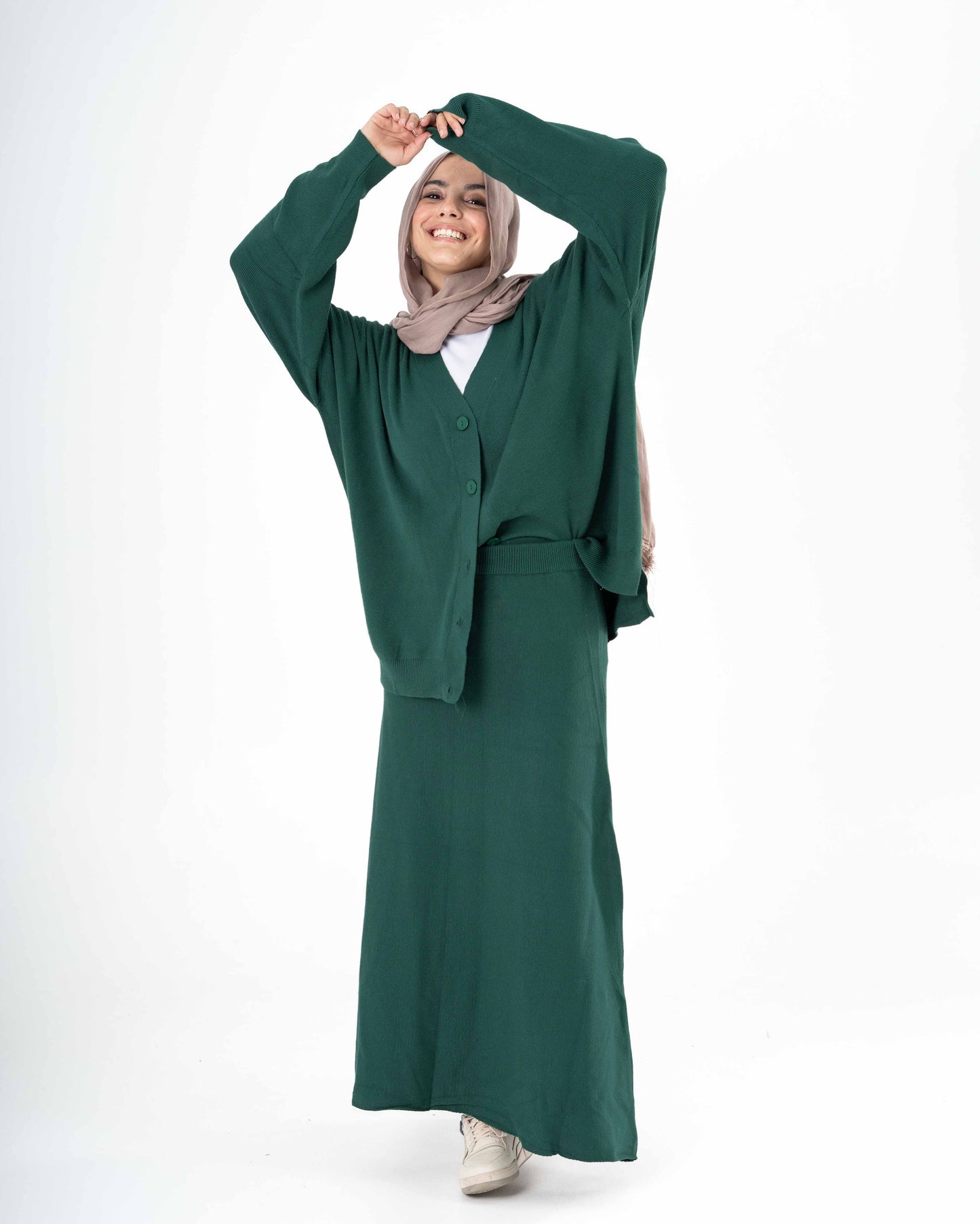 Cozy Knit Set In Green