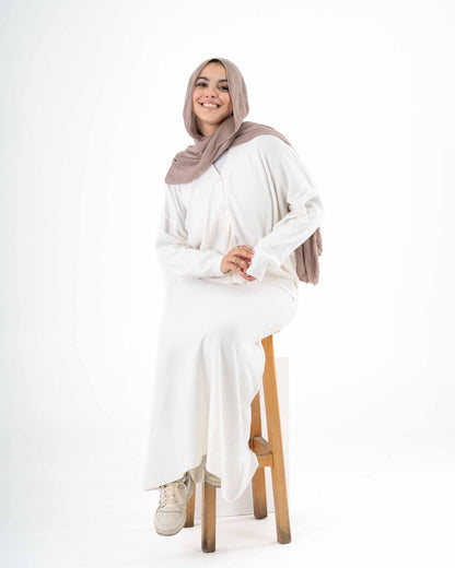 Cozy Knit Set In Offwhite