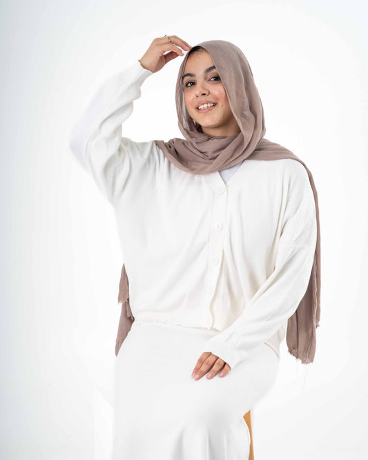 Cozy Knit Set In Offwhite