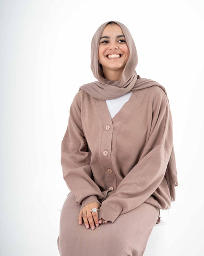 Cozy Knit Set In Beige