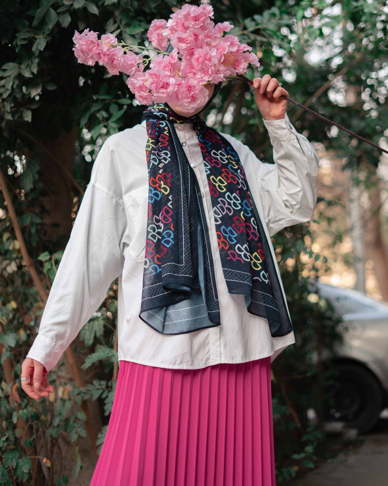 Plated skirt in bink