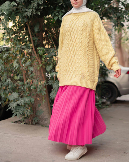 Plated skirt in bink