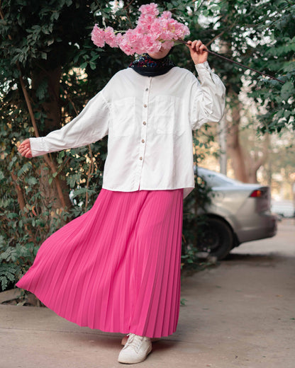 Plated skirt in bink