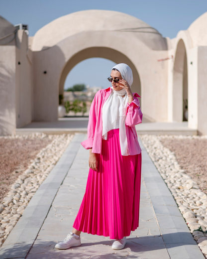 Plated skirt in bink