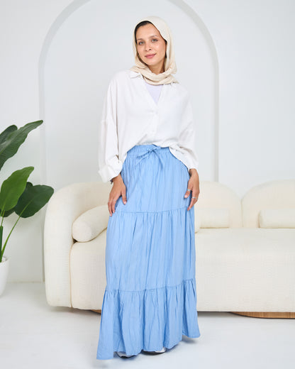 Linen skirt in Baby-blue