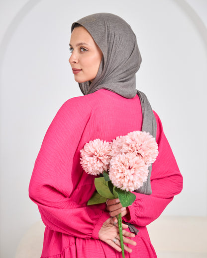 Linen Tiered Dress in Pink