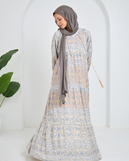 Paisley Pattern Dress with tassel knot