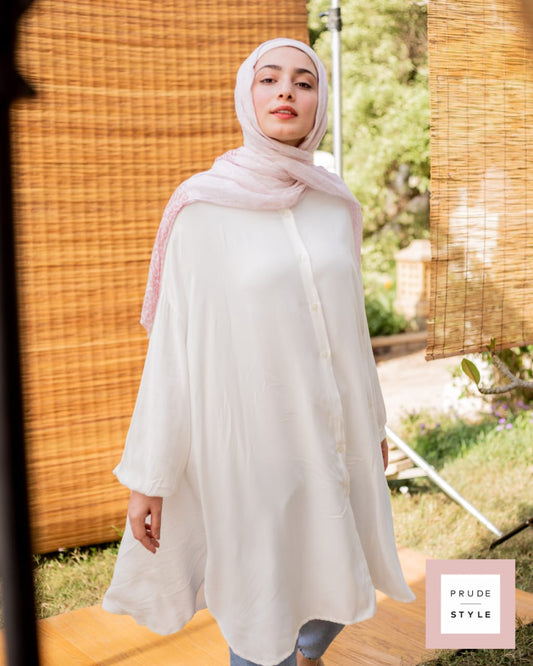 BASIC OVER SIZED SHIRT IN WHITE