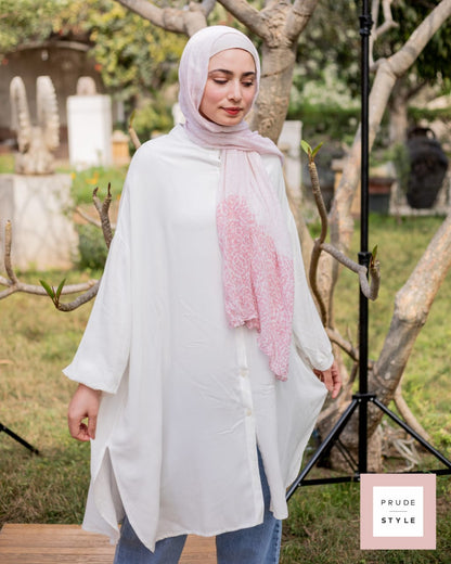 BASIC OVER SIZED SHIRT IN WHITE