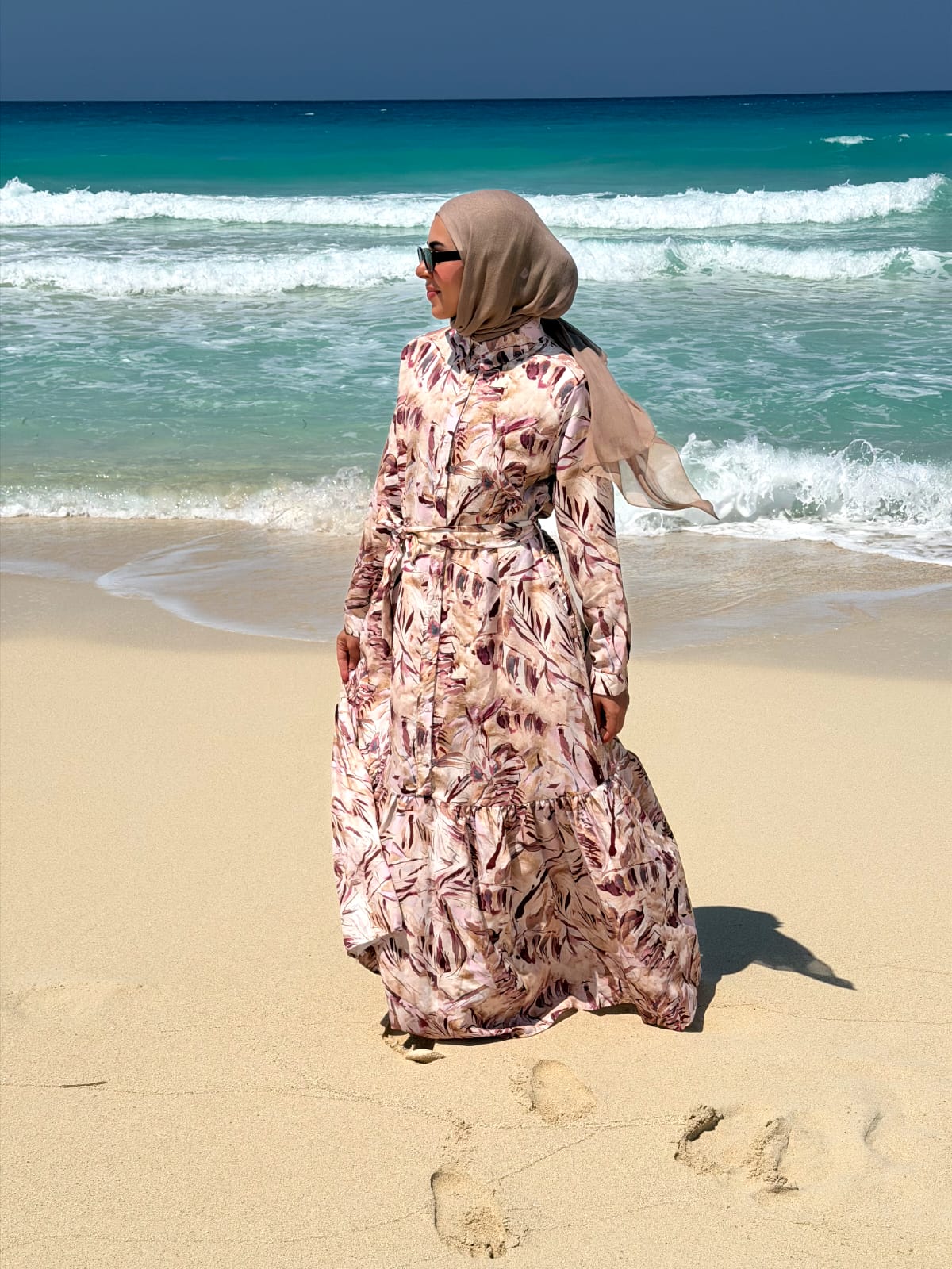 The Coastal Bloom Maxi Dress IN BURGUNDY
