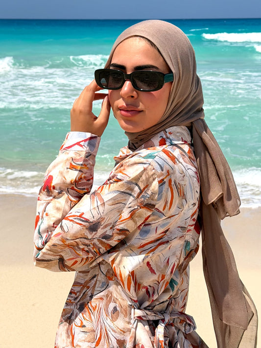 The Coastal Bloom Maxi Dress In Orange