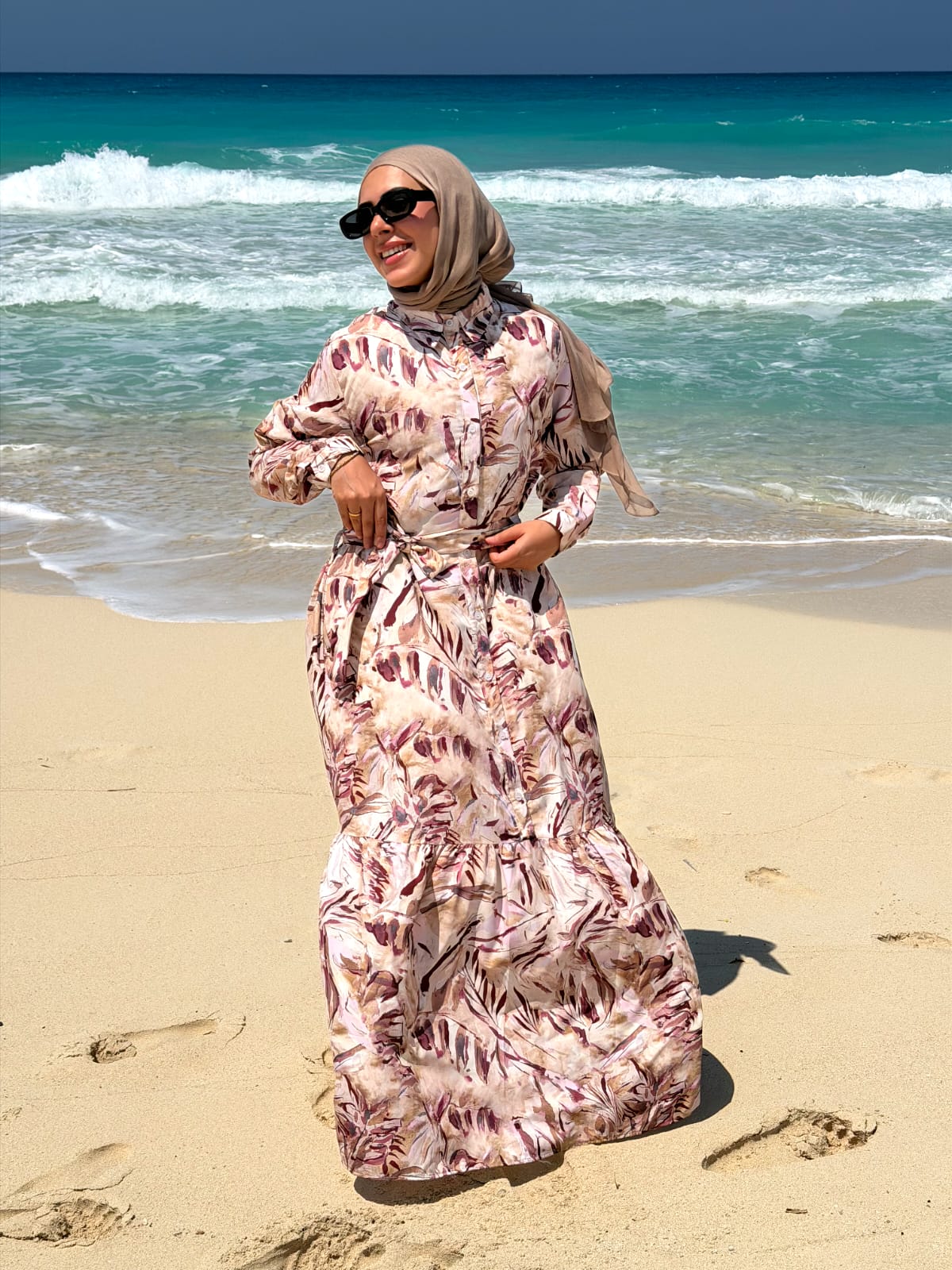 The Coastal Bloom Maxi Dress IN BURGUNDY
