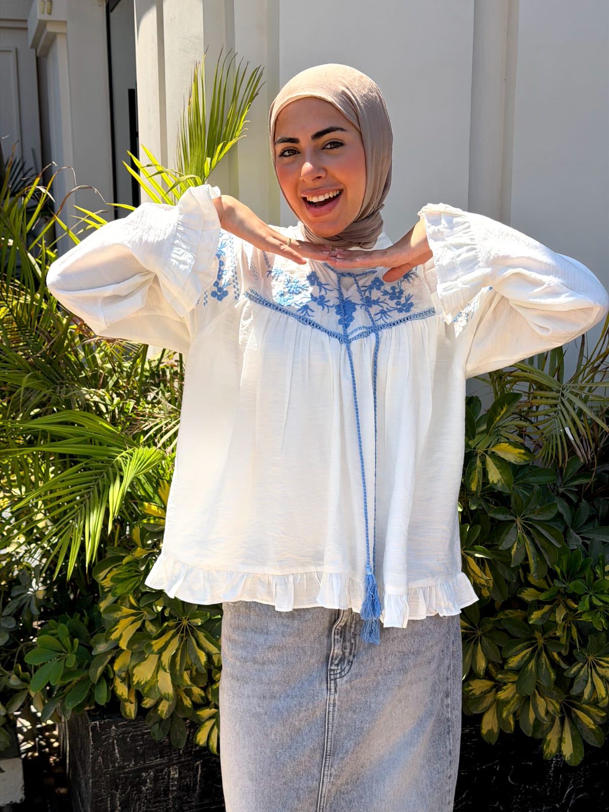 Floral Embroidered  Blouse