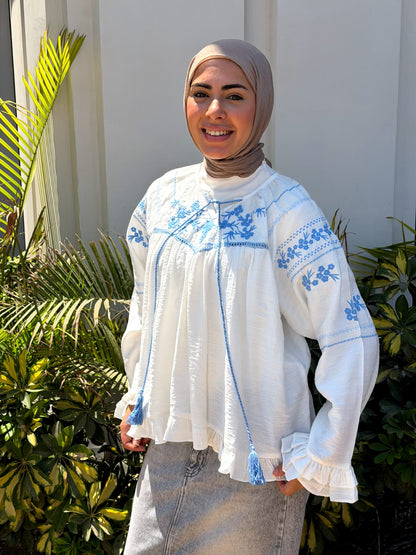 Floral Embroidered  Blouse