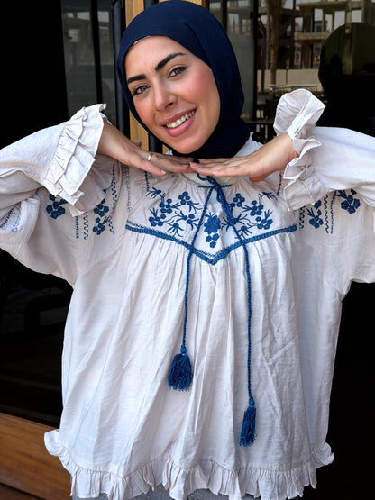 Floral Embroidered  Blouse