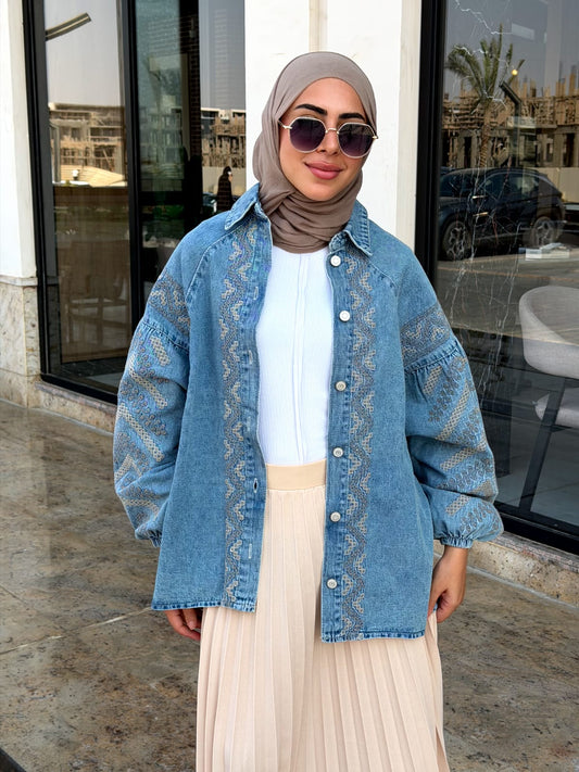 Artisan Embroidered Denim Shirt