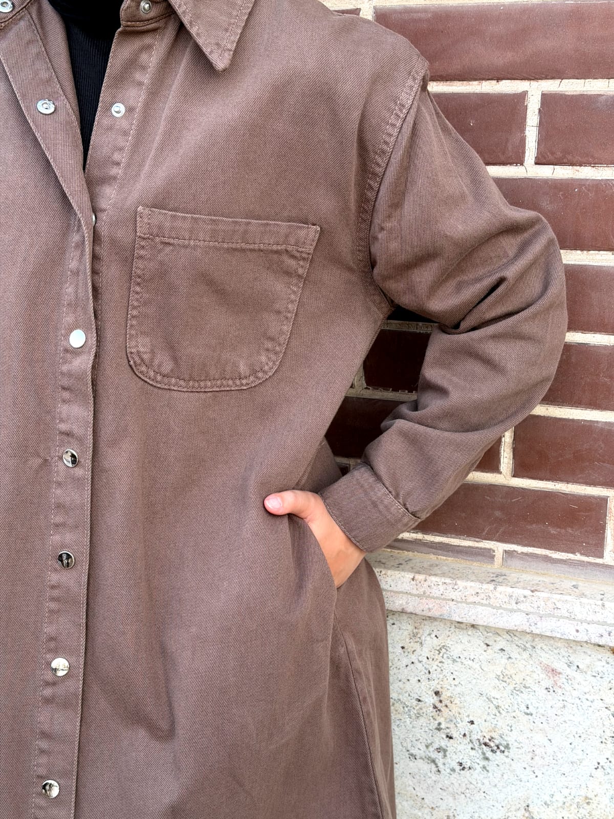 The Cocoa Longline Shirt Dress
