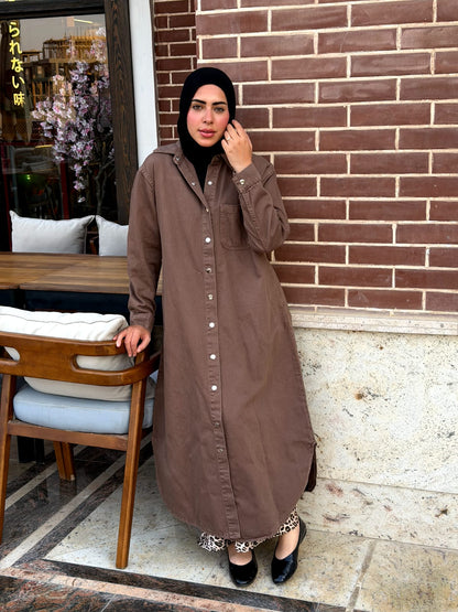 The Cocoa Longline Shirt Dress