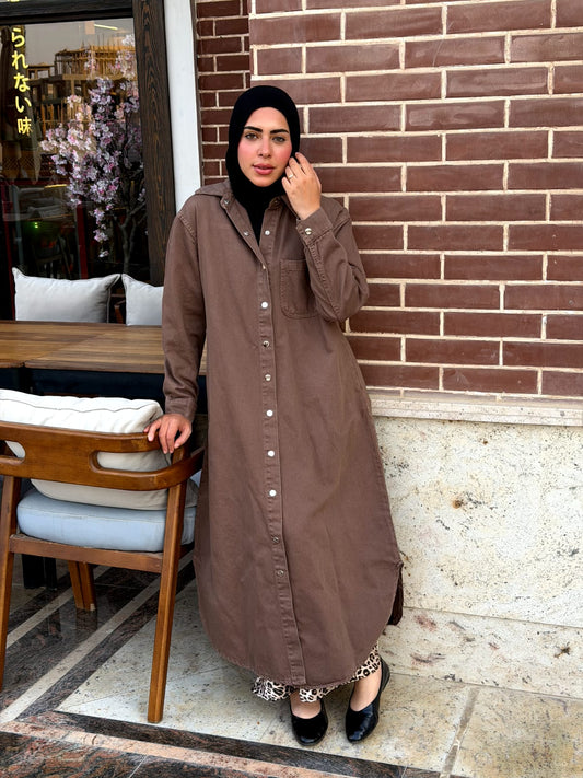 The Cocoa Longline Shirt Dress