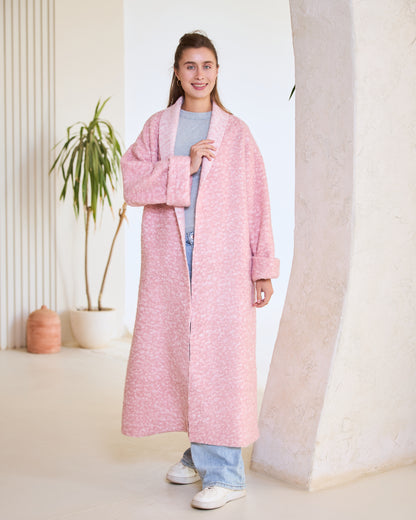 Pink Sparkle Longline Coat