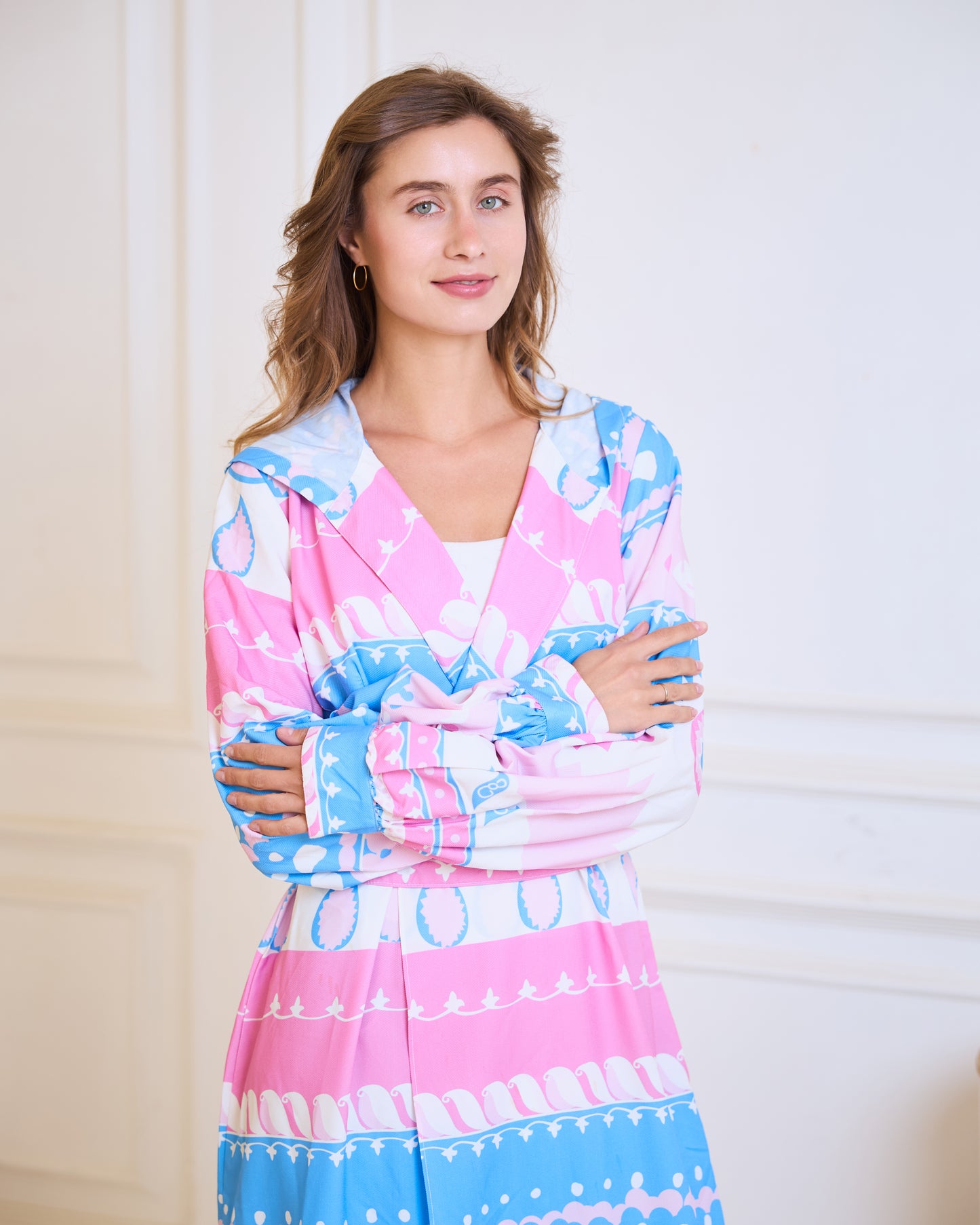 Candy-Pop Geometric Wrap Dress