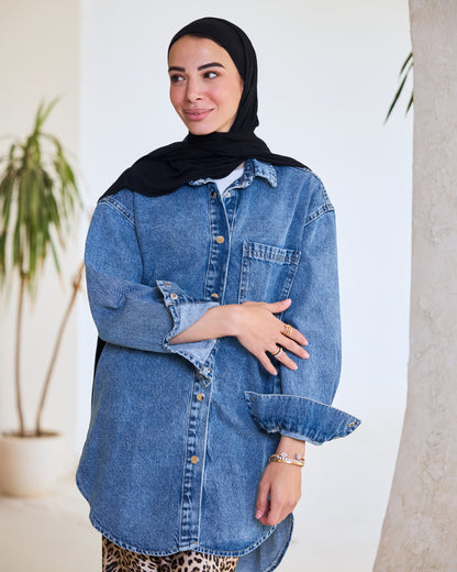 Oversized Blue Denim Shirt/Jacket